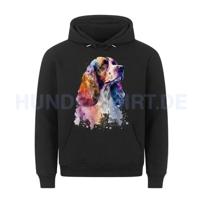 Premium Hoodie "English Cocker Spaniel Paint" Schwarz – hunde-shirt.de