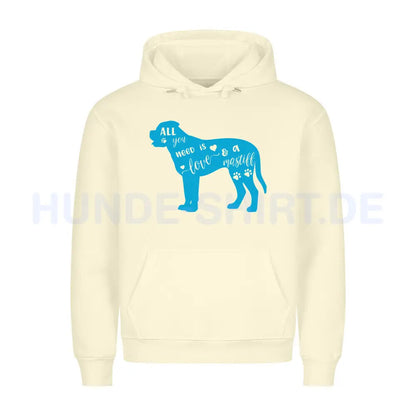 Premium Hoodie "English Mastiff - Mastiff Blue" Beige – hunde-shirt.de