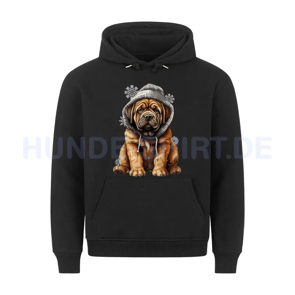 Premium Hoodie "English Mastiff - Frost" Schwarz – hunde-shirt.de