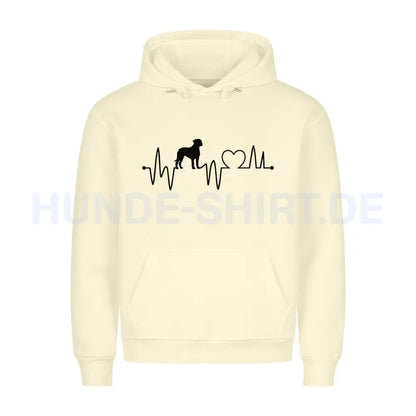 Premium Hoodie "English Mastiff - Heartbeat" Beige – hunde-shirt.de