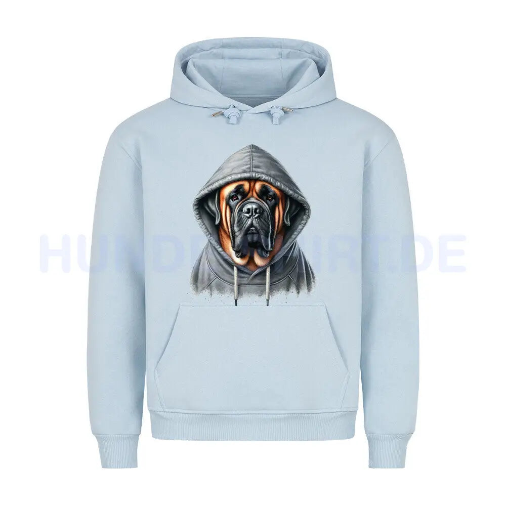 Premium Hoodie "English Mastiff - Hooded" Babyblau – hunde-shirt.de