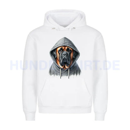 Premium Hoodie "English Mastiff - Hooded" Weiß – hunde-shirt.de