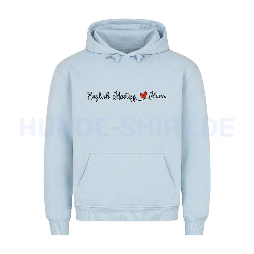 Premium Hoodie "English Mastiff - Mama" Babyblau – hunde-shirt.de