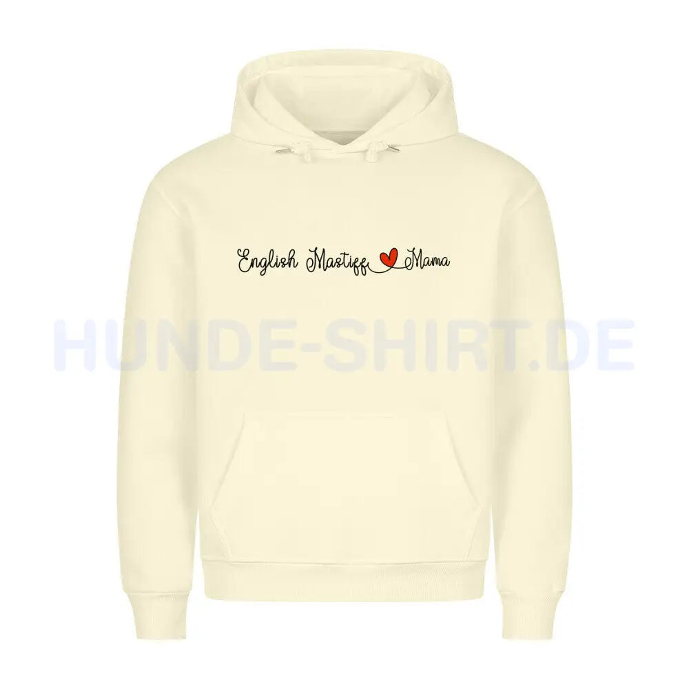 Premium Hoodie "English Mastiff - Mama" Beige – hunde-shirt.de