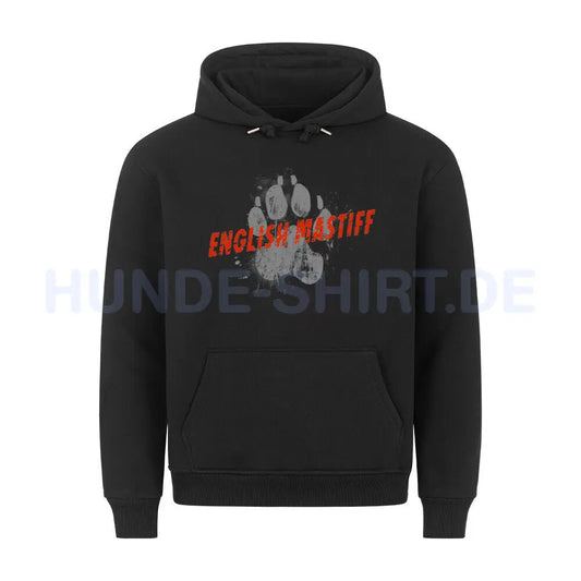 Premium Hoodie "English Mastiff - PAW II" Schwarz – hunde-shirt.de