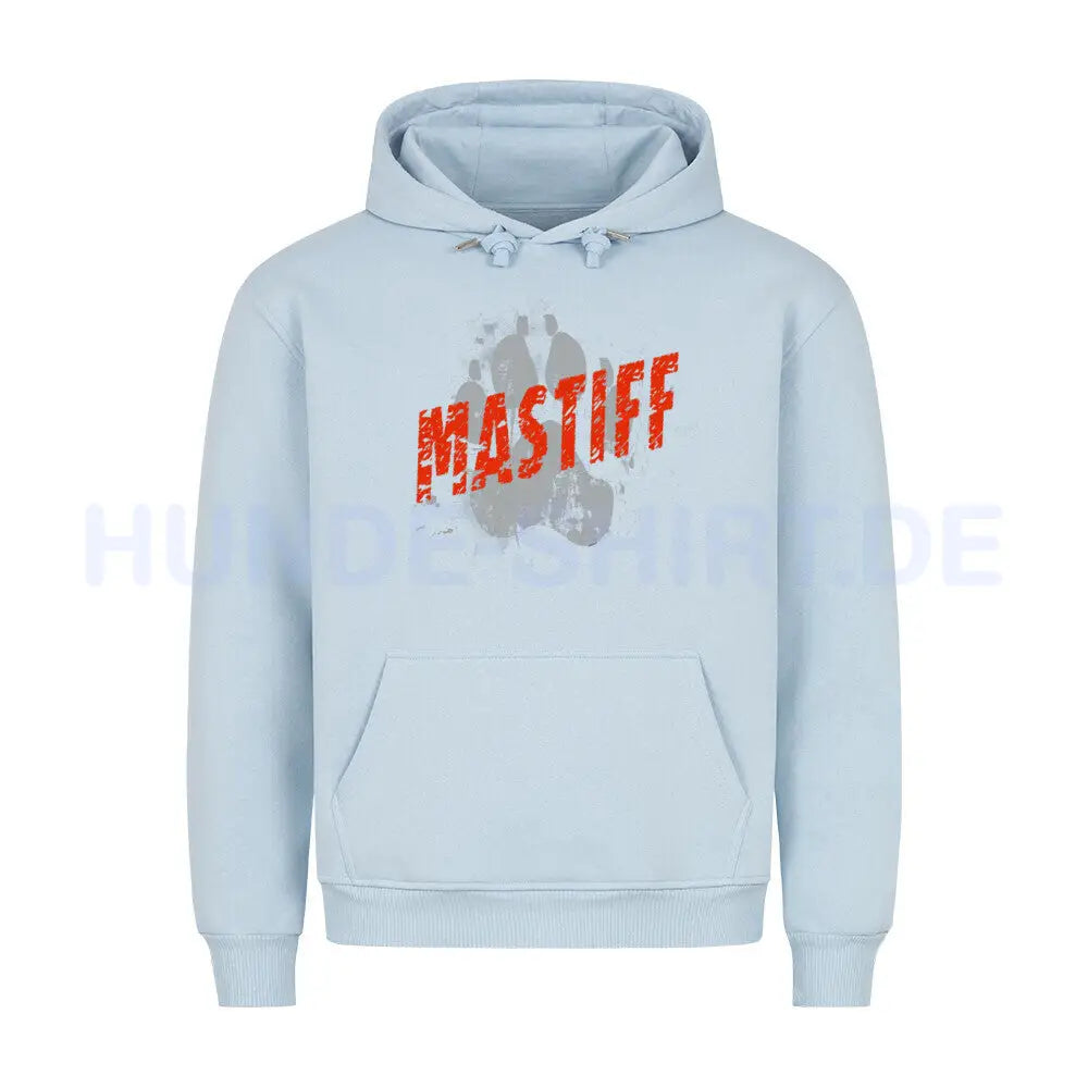 Premium Hoodie "English Mastiff - PAW" Babyblau – hunde-shirt.de