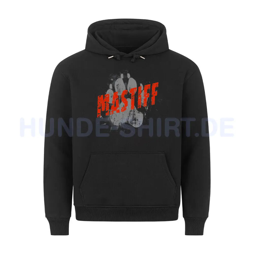 Premium Hoodie "English Mastiff - PAW" Schwarz – hunde-shirt.de