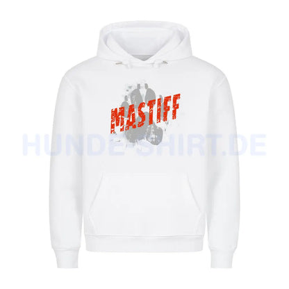 Premium Hoodie "English Mastiff - PAW" Weiß – hunde-shirt.de