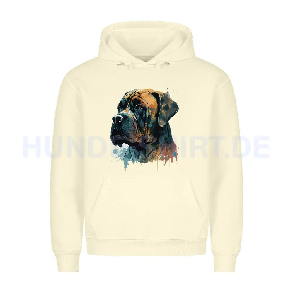 Premium Hoodie "English Mastiff - Raw" Beige – hunde-shirt.de