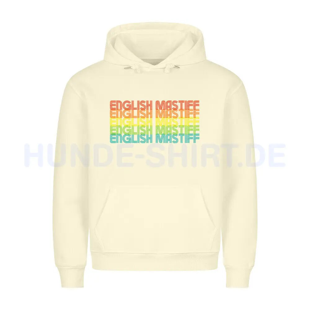 Premium Hoodie "English Mastiff - RETRO" Beige – hunde-shirt.de