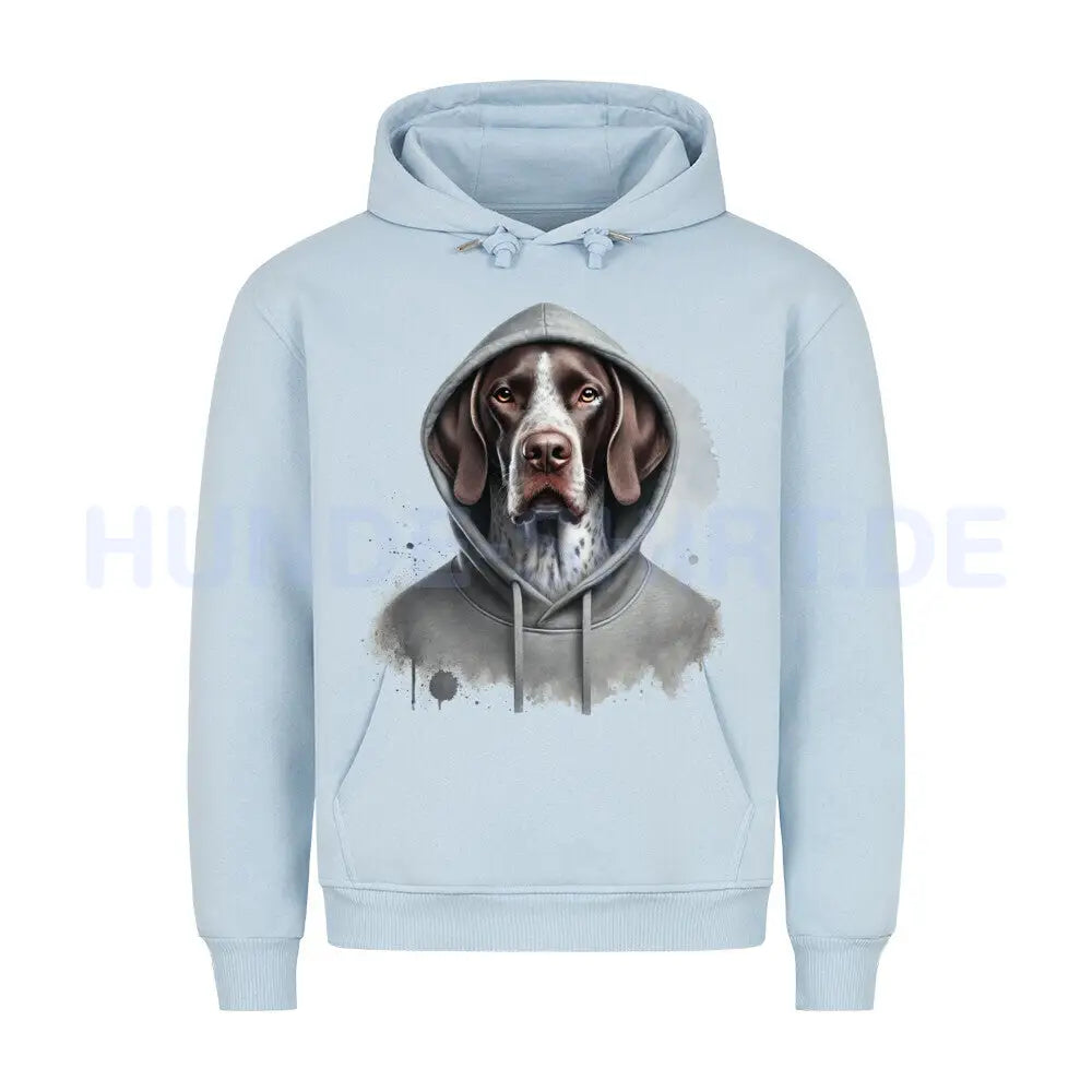 Premium Hoodie "English Pointer Hooded" Babyblau – hunde-shirt.de