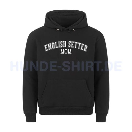 Premium Hoodie "English Setter - MOM" Schwarz – hunde-shirt.de