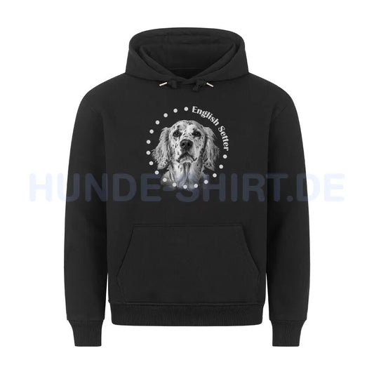 Premium Hoodie "English Setter R" Schwarz – hunde-shirt.de