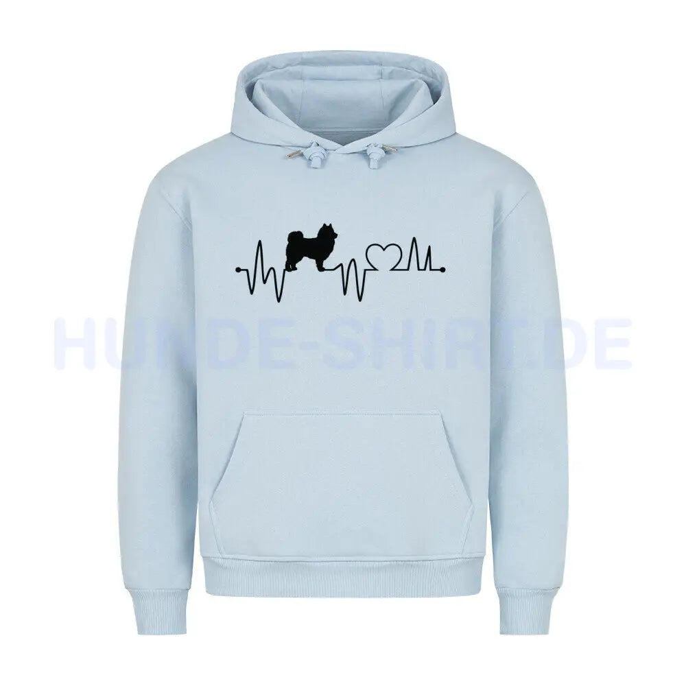 Premium Hoodie "Eurasier - Heartbeat" Babyblau – hunde-shirt.de