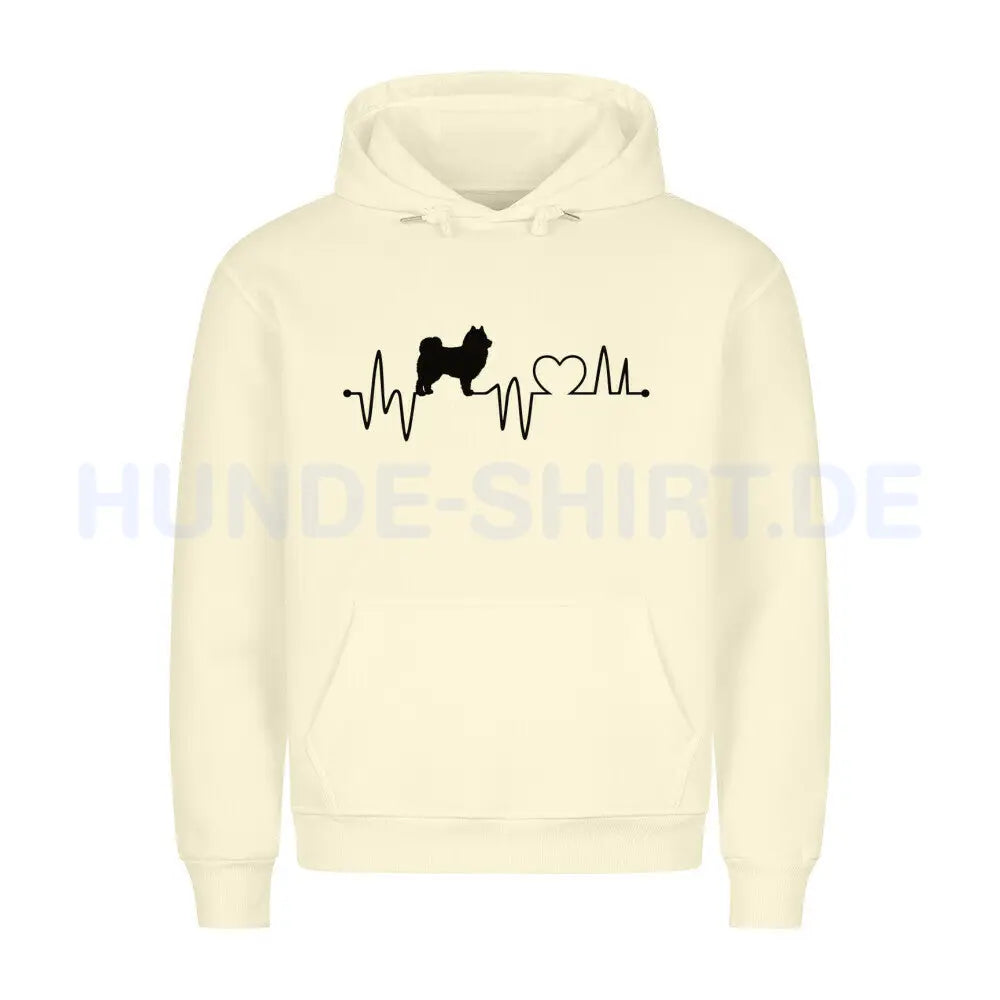 Premium Hoodie "Eurasier - Heartbeat" Beige – hunde-shirt.de