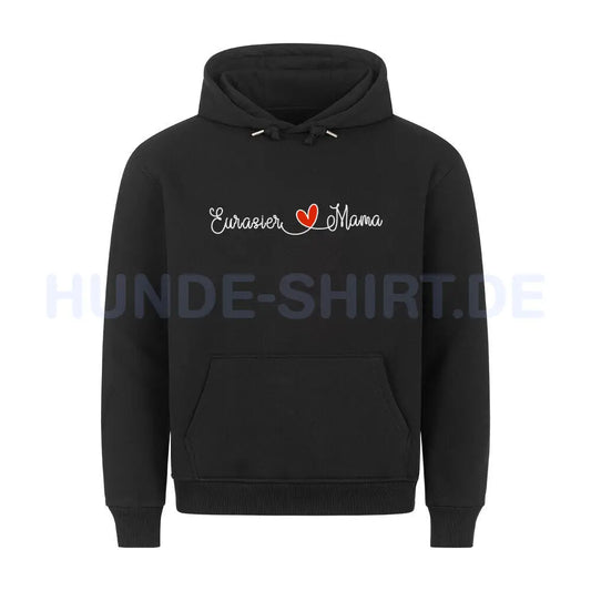 Premium Hoodie "Eurasier - Mama" Schwarz – hunde-shirt.de