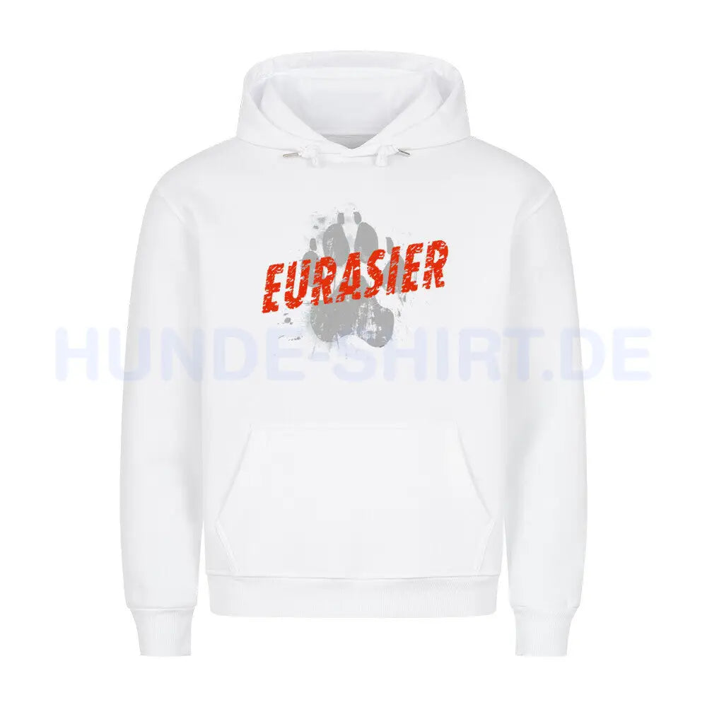 Premium Hoodie "Eurasier - PAW" Weiß – hunde-shirt.de