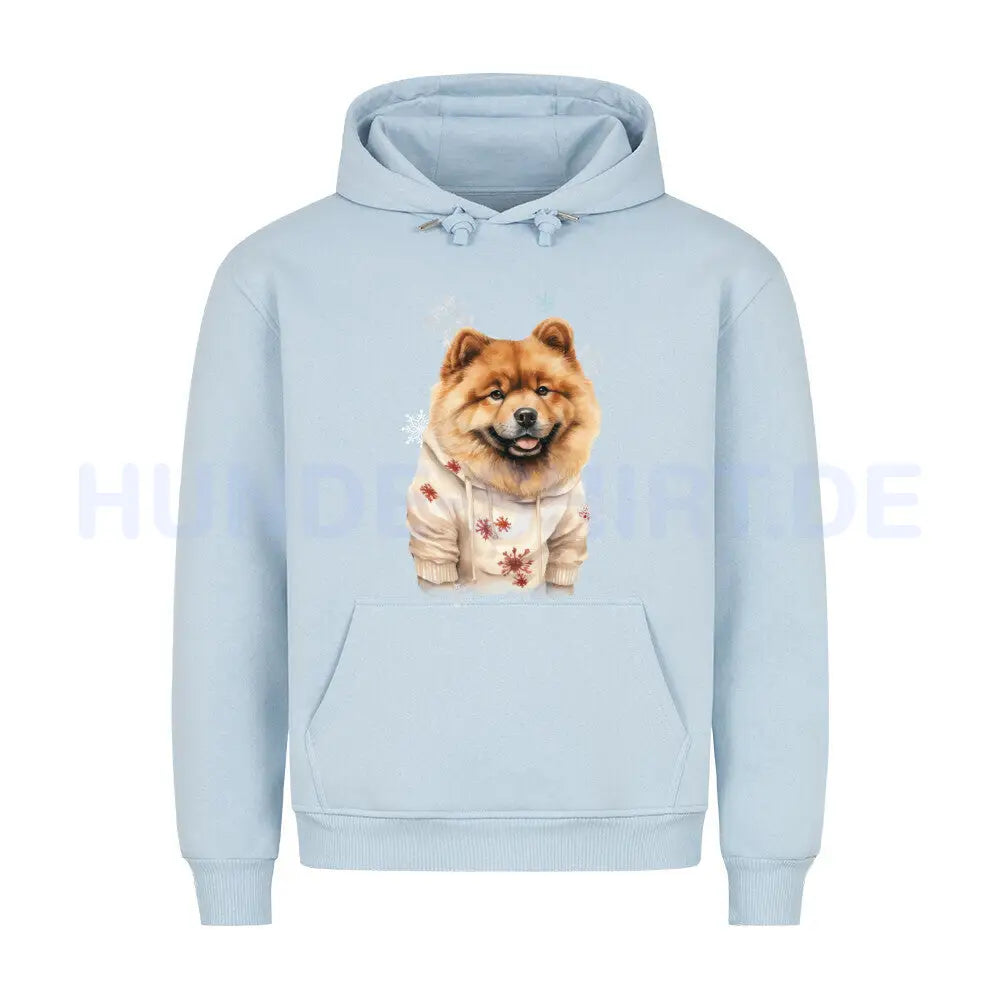 Premium Hoodie "Eurasier Winter" Babyblau – hunde-shirt.de