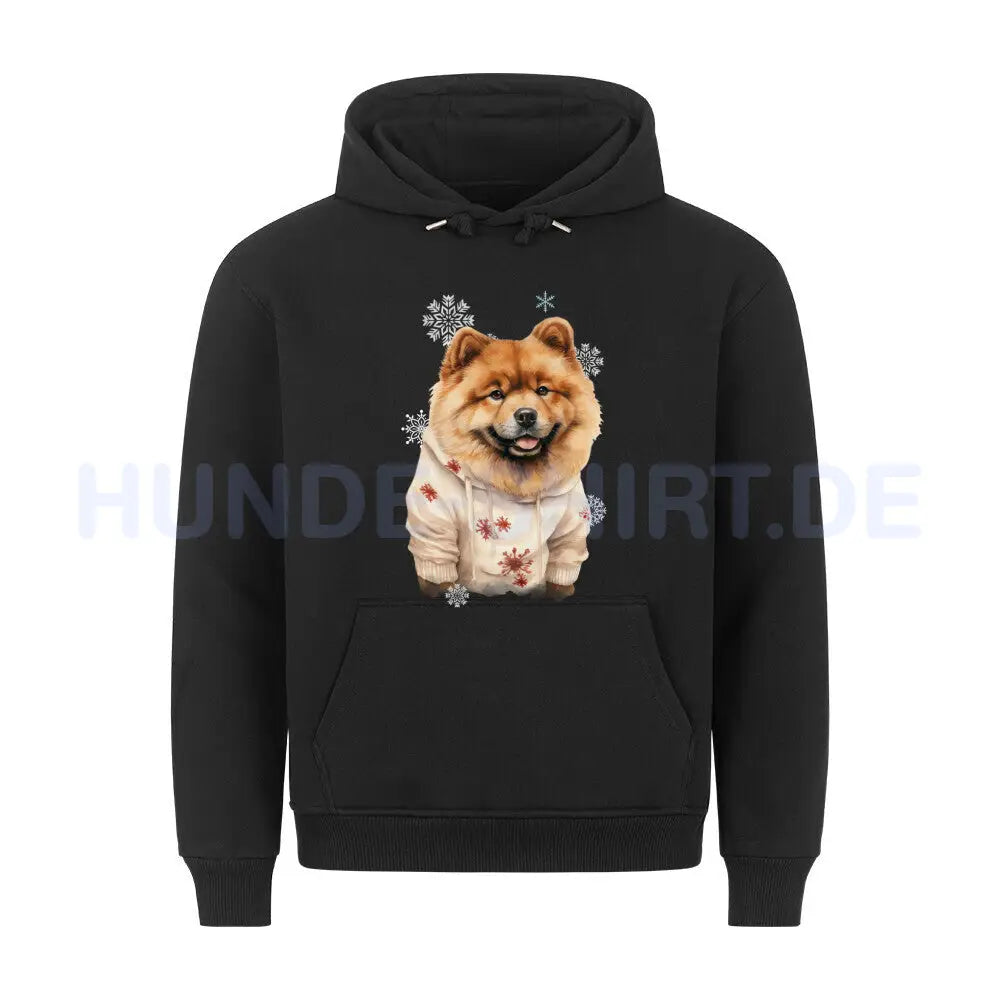 Premium Hoodie "Eurasier Winter" Schwarz – hunde-shirt.de