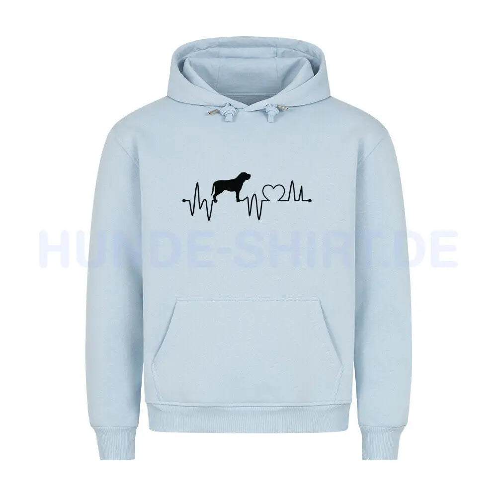 Premium Hoodie "Fila Brasileiro - Heartbeat" Babyblau – hunde-shirt.de