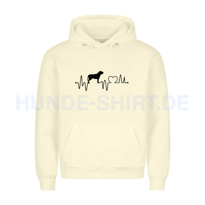 Premium Hoodie "Fila Brasileiro - Heartbeat" Beige – hunde-shirt.de