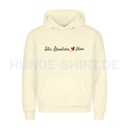 Premium Hoodie "Fila Brasileiro - Mama" Beige – hunde-shirt.de