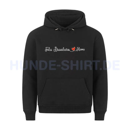 Premium Hoodie "Fila Brasileiro - Mama" Schwarz – hunde-shirt.de