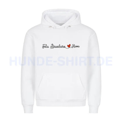 Premium Hoodie "Fila Brasileiro - Mama" Weiß – hunde-shirt.de