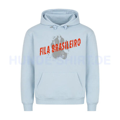 Premium Hoodie "Fila Brasileiro - PAW" Babyblau – hunde-shirt.de