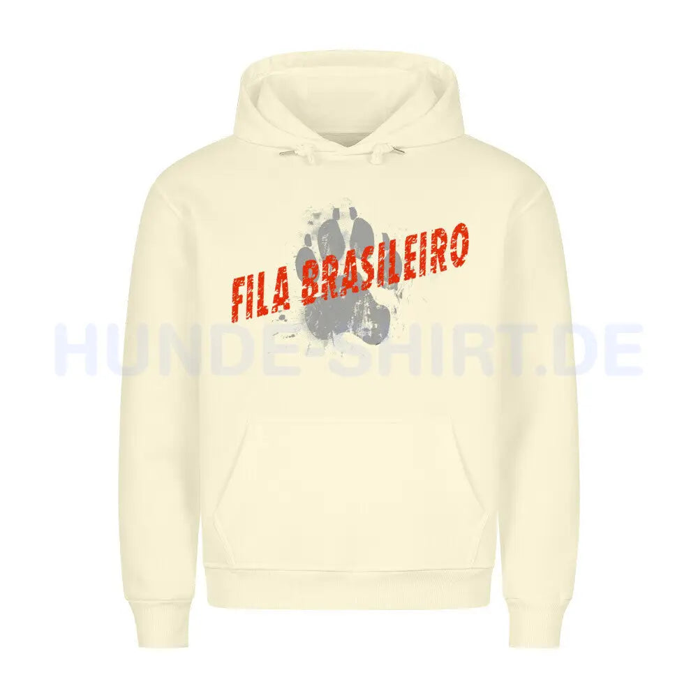 Premium Hoodie "Fila Brasileiro - PAW" Beige – hunde-shirt.de