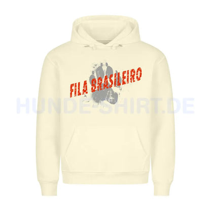 Premium Hoodie "Fila Brasileiro - PAW" Beige – hunde-shirt.de