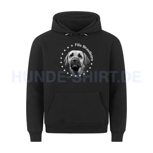 Premium Hoodie "Fila Brasileiro Rounded" Schwarz – hunde-shirt.de