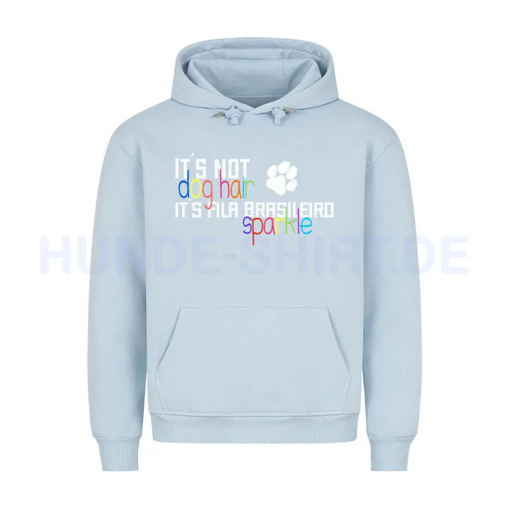 Premium Hoodie "Fila Brasileiro - Sparkle" Babyblau – hunde-shirt.de