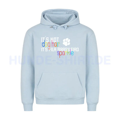 Premium Hoodie "Fila Brasileiro - Sparkle" Babyblau – hunde-shirt.de