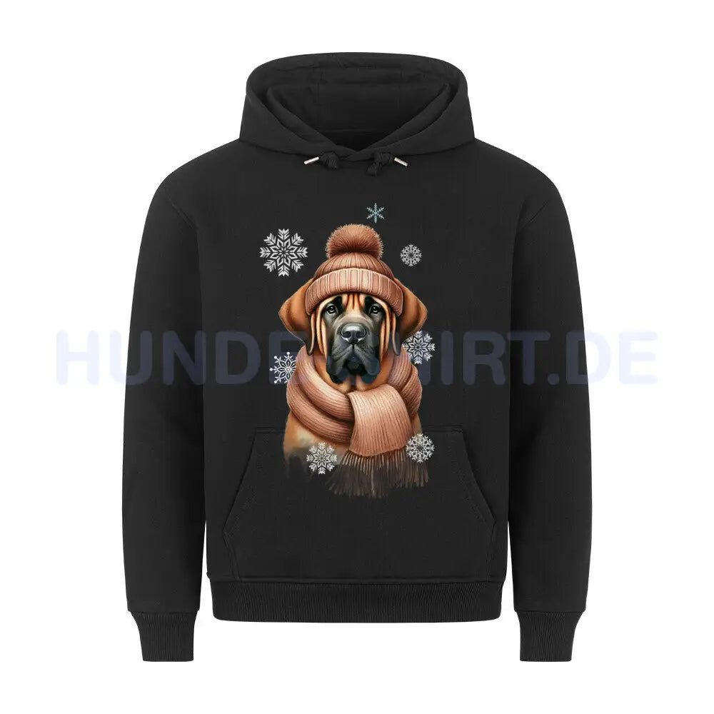 Premium Hoodie "Fila Brasileiro Winter" Schwarz – hunde-shirt.de