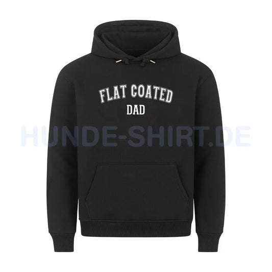 Premium Hoodie "Flat Coated Retriever - DAD" Schwarz – hunde-shirt.de