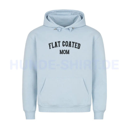 Premium Hoodie "Flat Coated Retriever - MOM" Babyblau – hunde-shirt.de