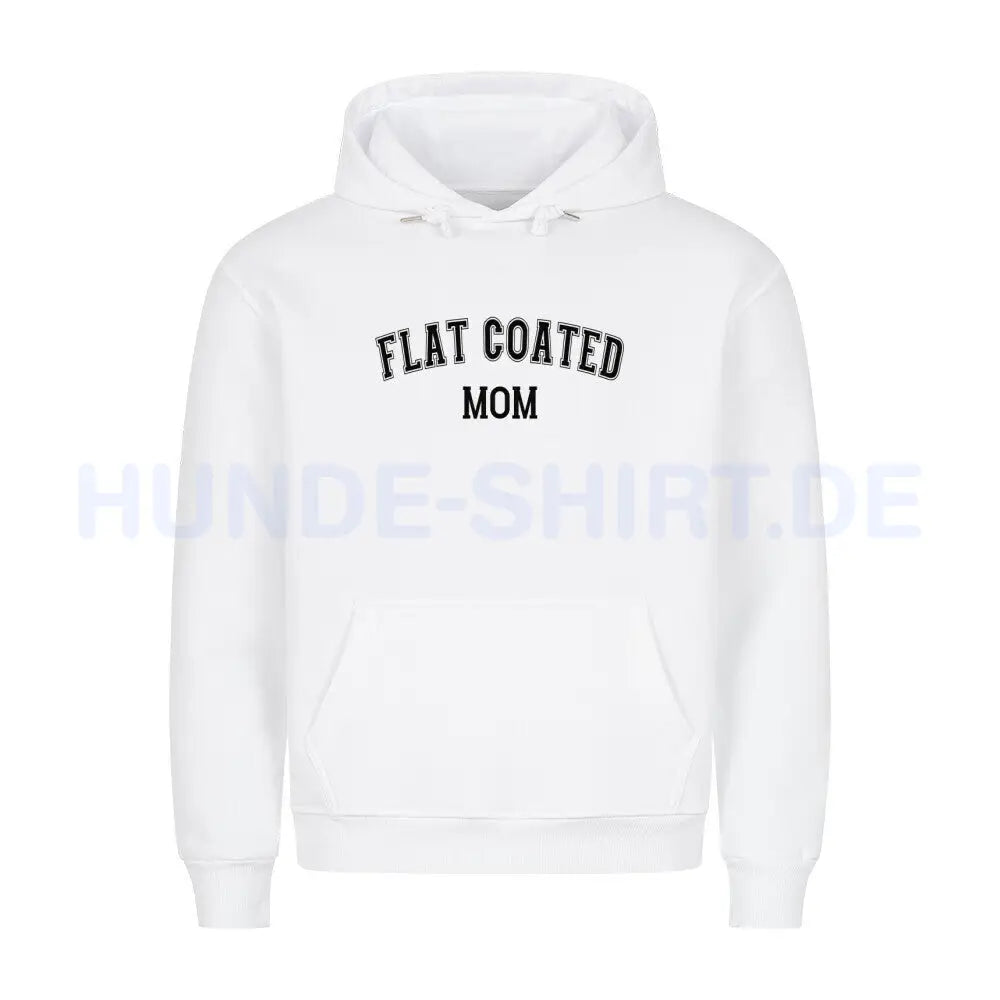 Premium Hoodie "Flat Coated Retriever - MOM" Weiß – hunde-shirt.de