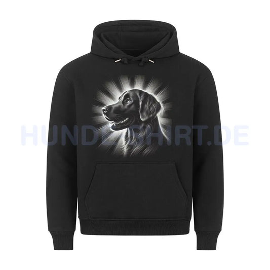 Premium Hoodie "Flat Coated Retriever - Shine" Schwarz – hunde-shirt.de