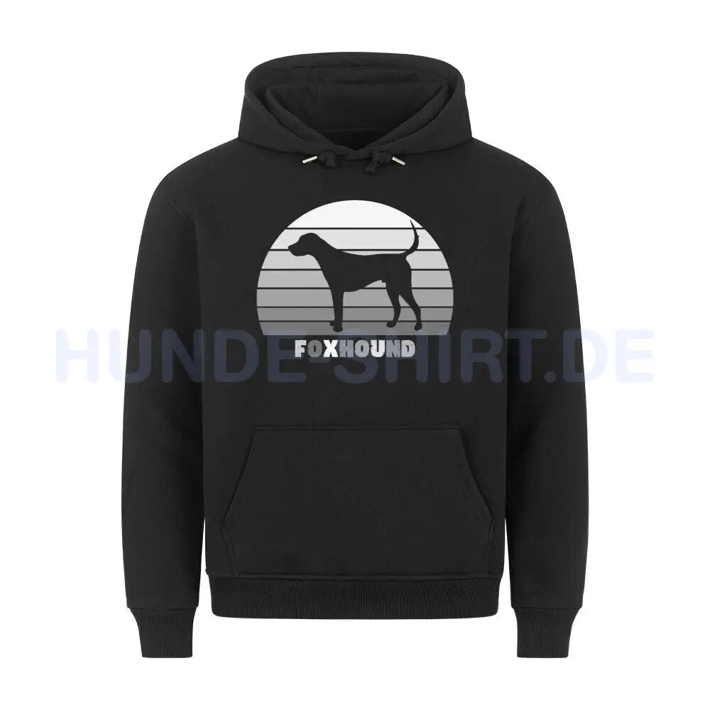 Premium Hoodie "Foxhound" Schwarz – hunde-shirt.de