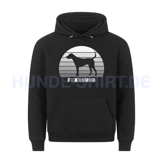 Premium Hoodie "Foxhound" Schwarz – hunde-shirt.de