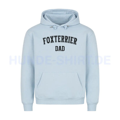 Premium Hoodie "Foxterrier - DAD" Babyblau – hunde-shirt.de