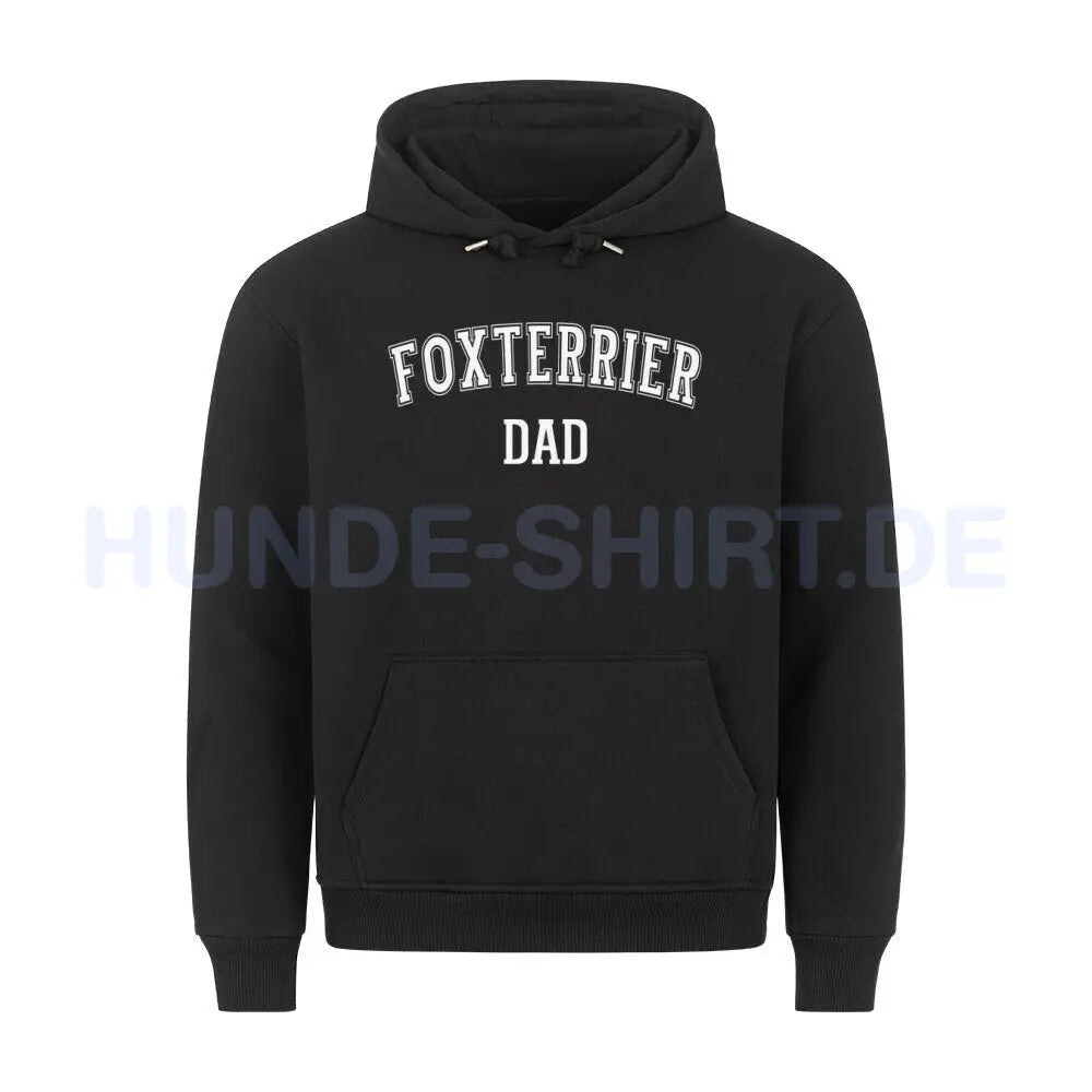 Premium Hoodie "Foxterrier - DAD" Schwarz – hunde-shirt.de