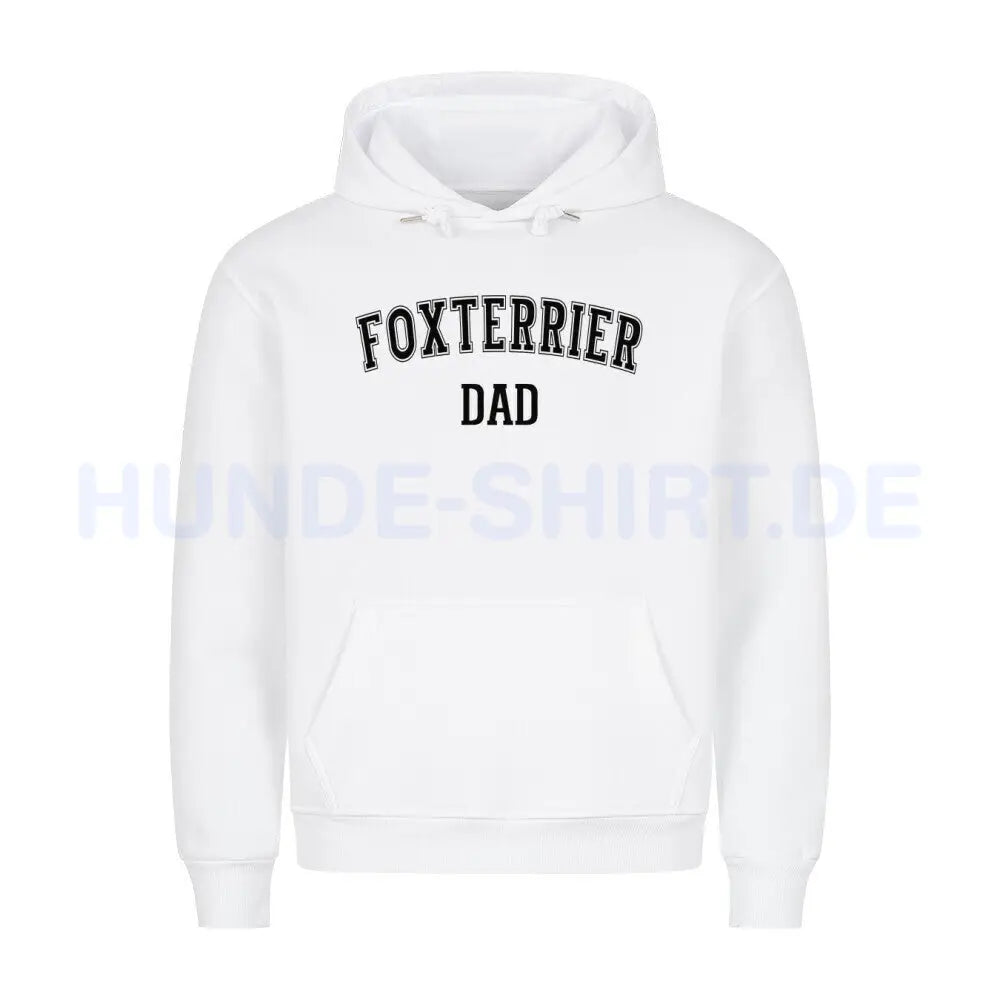 Premium Hoodie "Foxterrier - DAD" Weiß – hunde-shirt.de