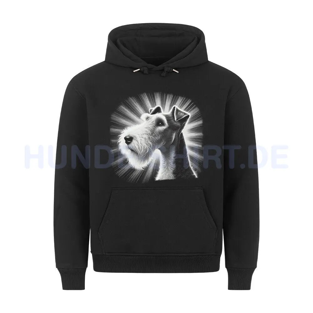 Premium Hoodie "Foxterrier ( Drahthaar ) - Shine" Schwarz – hunde-shirt.de