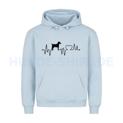 Premium Hoodie "Foxterrier ( Glatthaar ) - Heartbeat" Babyblau – hunde-shirt.de