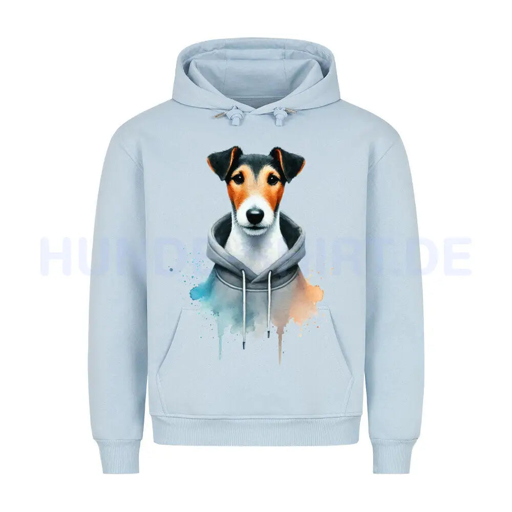 Premium Hoodie "Foxterrier ( Glatthaar ) - Hooded" Babyblau – hunde-shirt.de