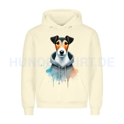 Premium Hoodie "Foxterrier ( Glatthaar ) - Hooded" Beige – hunde-shirt.de