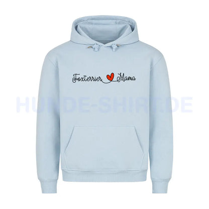 Premium Hoodie "Foxterrier - Mama" Babyblau – hunde-shirt.de