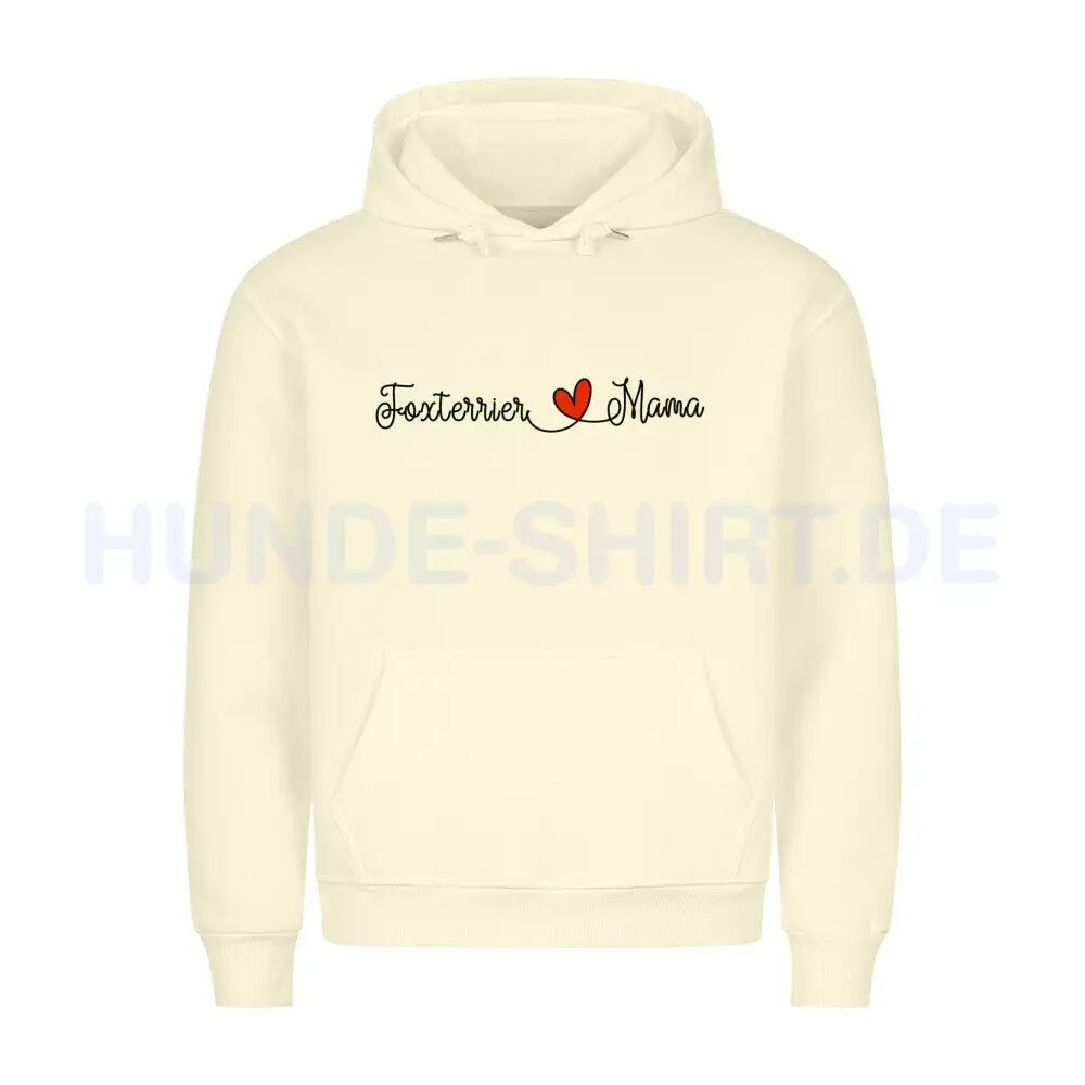 Premium Hoodie "Foxterrier - Mama" Beige – hunde-shirt.de